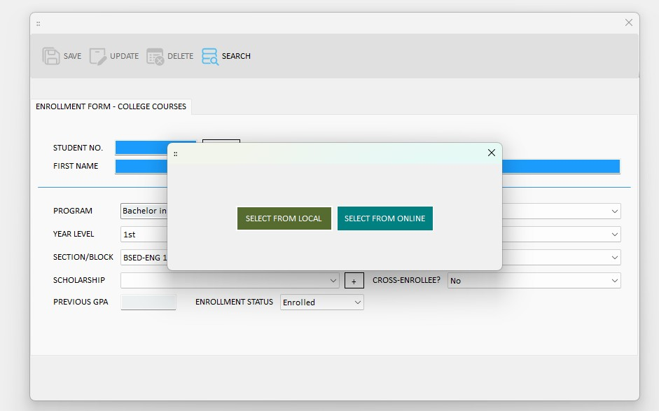 Figure 4.6. Choose "Select from Online."